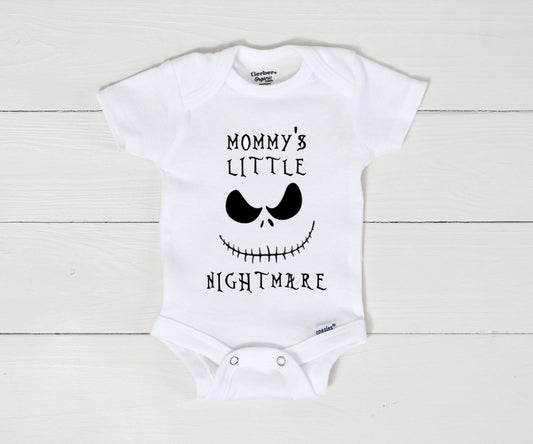 Jack Inspired Baby Rattle Mommy's Little Nightmare Onesie