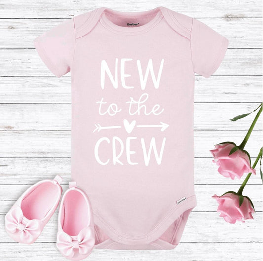 New to the Crew Pink Onesie
